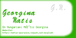 georgina matis business card